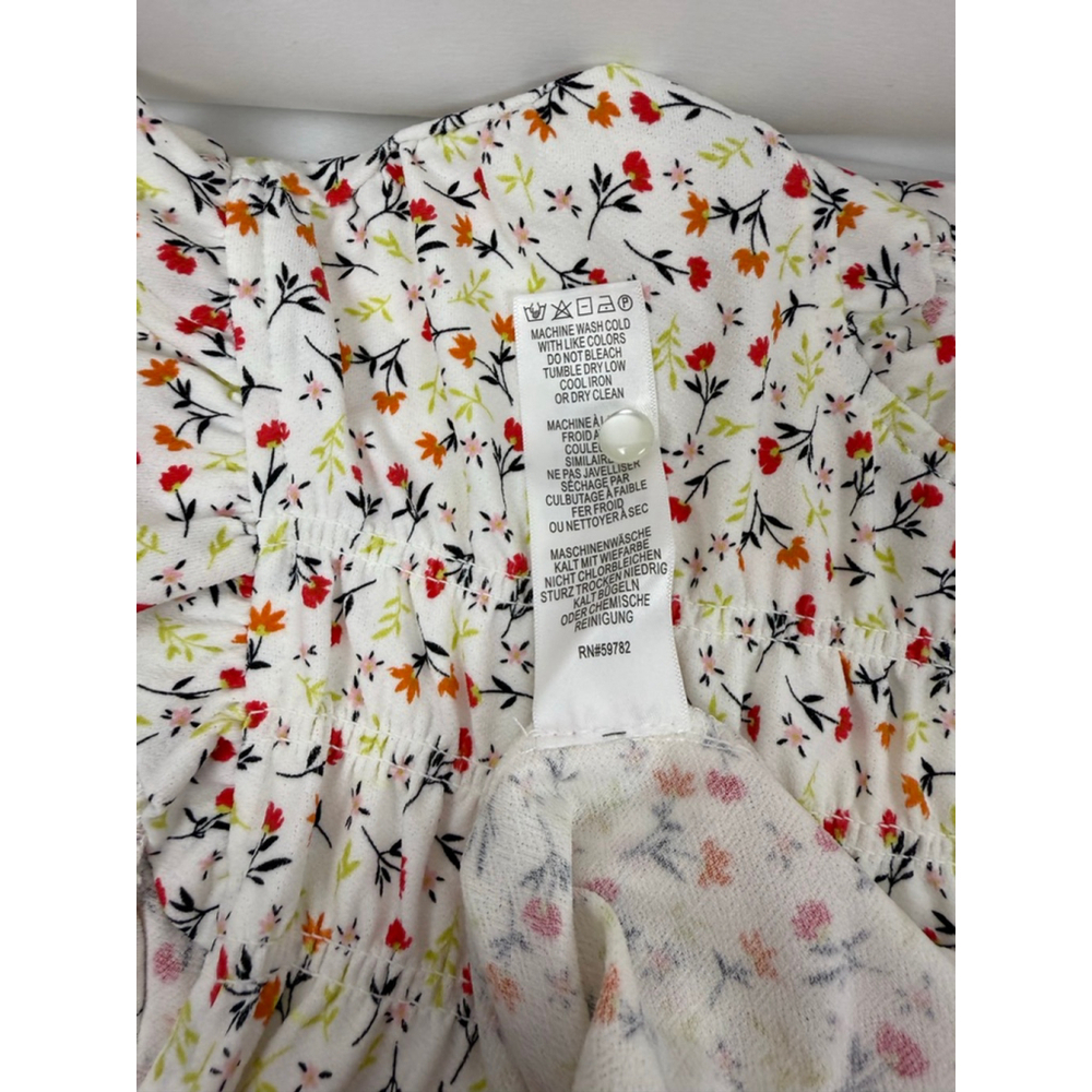 Women's Adrianna Papell Floral Smocked Top White/Red Size XL $10 w/$25 purchase - Picture 6 of 6